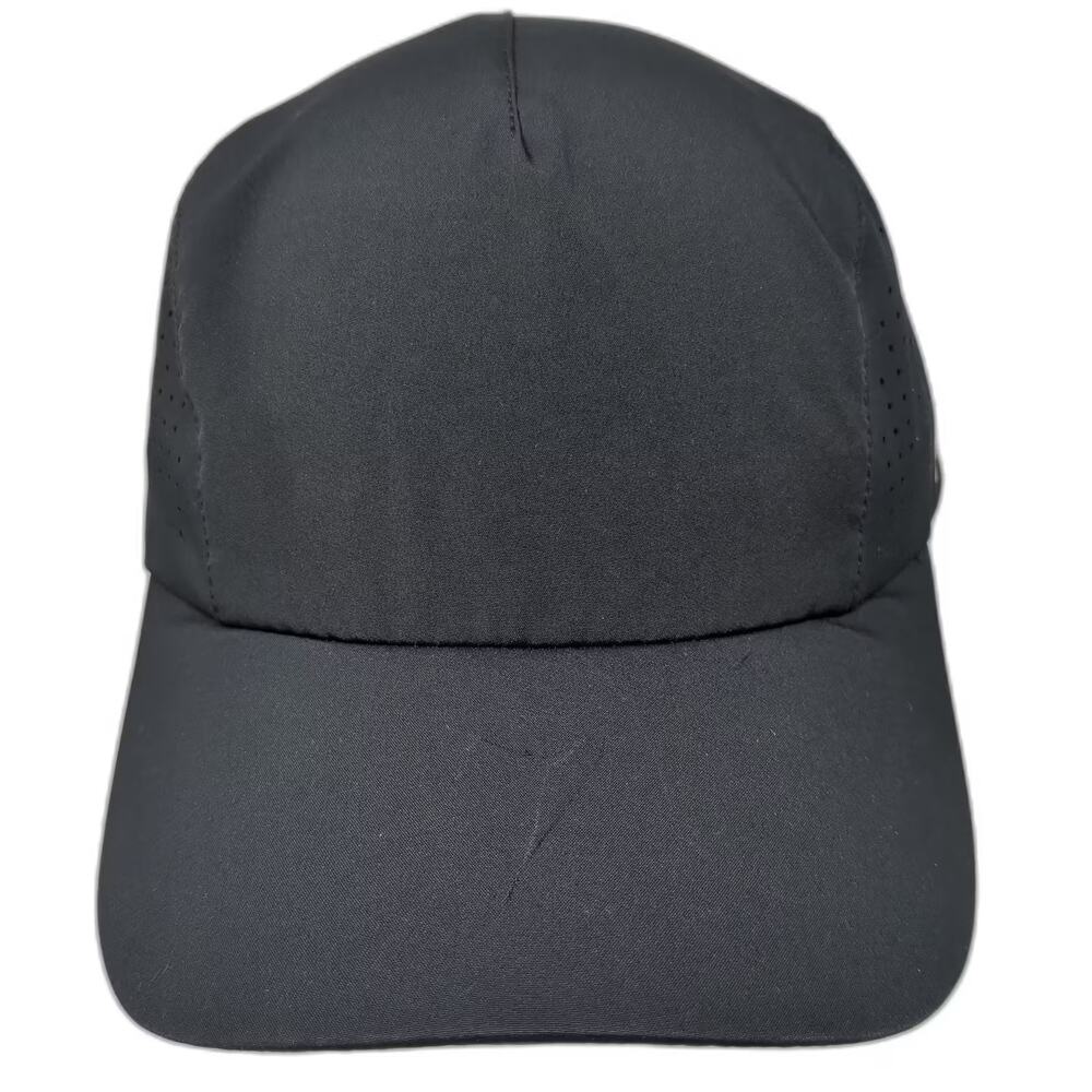 All In Motion 5 Panel Cap Black Gray OS Reflective Perforated Adjustable Hat